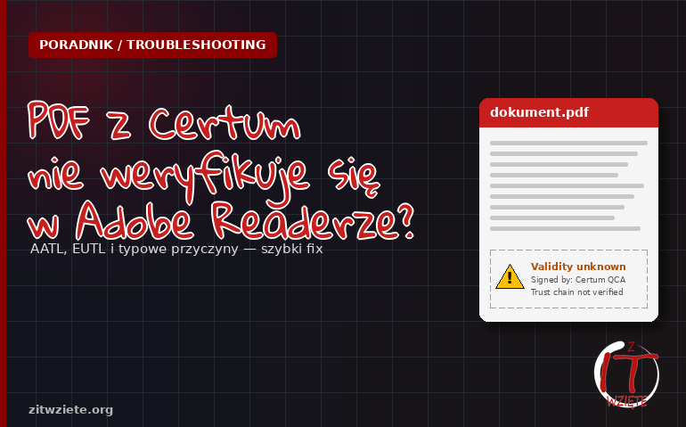 PDF,podpis certum problem adobe